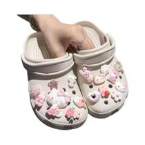 Pingentes De Sapato Hello Kitty Kuromi Cinnamoroll Para Sandálias, Chinelos, Decoração DIY,