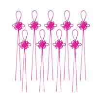 Pingentes De Seda Multicoloridos Com Franjas 10pcs Ornamentos De Nó Chinês Para Cortinas DIY