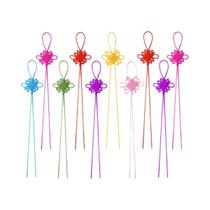Pingentes De Seda Multicoloridos Com Franjas 10pcs Ornamentos De Nó Chinês Para Cortinas DIY