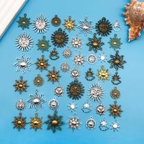 Pingentes De Sol Em Liga De Zinco De Cores Mistas 47 Peças Para Fazer Joias DIY Brincos Colares