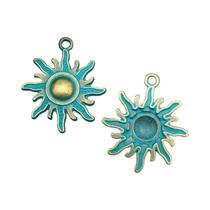 Pingentes De Sol Em Liga De Zinco De Cores Mistas 47 Peças Para Fazer Joias DIY Brincos Colares