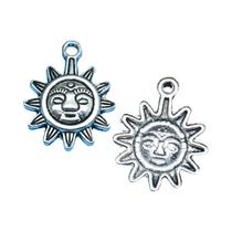 Pingentes De Sol Em Liga De Zinco De Cores Mistas 47 Peças Para Fazer Joias DIY Brincos Colares