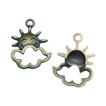 Pingentes De Sol Em Liga De Zinco De Cores Mistas 47 Peças Para Fazer Joias DIY Brincos Colares