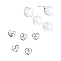 Pingentes De Unha Em Liga Brilhante Com Cruz, 30 Peças, Coração Retrô 3D, Decorações De Unha DIY Y2K