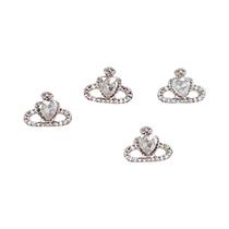 Pingentes De Unhas Com Strass De Cristal Transparente Rosa Vermelho, 20 Peças, 10mm, Acessórios De