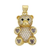 Pingentes De Urso Banhados a Ouro 18K Juya Para DIY, Joias Para Mulheres E Crianças, Presente De