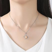 Pingentes encantos 8 8,5 mm pingente de pérola 925 colar de prata feminino nobre jóias link senhora presente colares