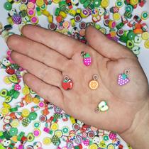 Pingentes Fimo Diversos Infantil Frutinha Flor Smile Rostinho 50un 50g Pingentes Fimo Diversos Infantil Frutinha Flor Smile Rostinho 50un 50g