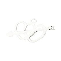 Pingentes Geométricos De Aço Inoxidável 5pcs Mini Estrela Coração Fada DIY Para Fazer Colares E