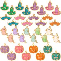 Pingentes Hicarer Halloween DIY Alloy Charms 68 unidades Pumpkin Ghost Pingentes Hicarer Halloween DIY Alloy Charms 68 unidades Pumpkin Ghost