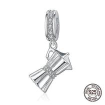 Pingentes pingentes 925 prata esterlina equipamento de café pingente pulseira charme contas jóias encantos diy