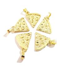 Pingentes Pizza Best Friends Folheado A Ouro 18k - 5 Pçs