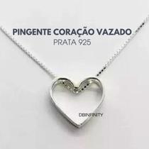 Pingentes Prata 925 Coração/CoraçãoVazado/Lua Vazado Envio Rápido