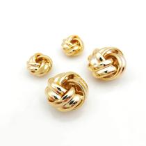 Pingentes Trançados Banho Ouro 18k Rose Prata 925 Minimalista cor:ouroTamanho:9,5 MM