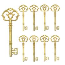 Pingentes vintage Skeleton Key Charms Aokbean, 20 unidades de metal dourado de 8 cm