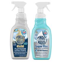 Pingo Magico Gold 1L + Pingo Magico Limpa Vidros Toque Final 500ML - Secagem Ultra Rápida