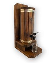 Pingometro Barril com Copo Shot 70ml Baú Artesanal