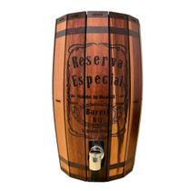 Pingômetro Barril Decorativo Rústico Pinga Cachaça com Torneira em MDF Grife de Boteco