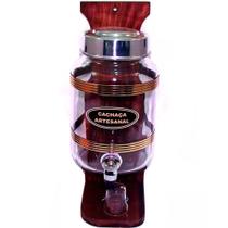 Pingômetro Barril Tubão de Vidro 3L Rústico Decor de Cachaça - Vinho