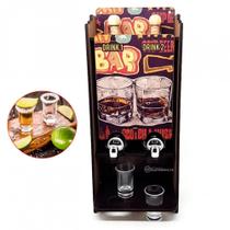 Pingômetro Casa Bar 2 Drink Artesanal 2 Garrafa Vidro Para Bebidas Decoração REFJ125