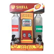 Pingometro Duplo Posto De Combustível Parede Decor - Shell - Retrofenna Decor