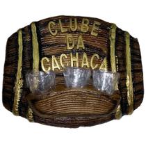 Pingometro Placa Barril Decorativo Clube Da Cachaça 3 Copos