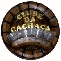 Pingometro Placa Tampa de Barril Decorativa Clube da Cachaça - 4 Copos - Retrofenna Decor