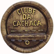 Pingômetro Placa Tampa de Barril Rústica Clube da Cachaça - 5 Copos