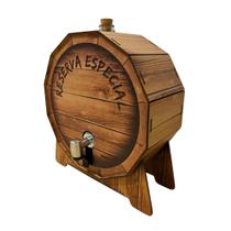 Pingômetro Tampa de Barril Decorativo Rústico Pinga Cachaça Boteco com Torneira em MDF