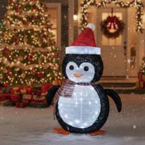 Pinguim de Natal iluminado FusangOpto, 45 luzes LED dobráveis