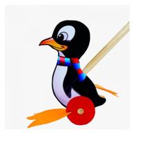 Pinguim Rola de Empurrar - Maninho Brinquedos Pinguim Rola de Empurrar - Maninho Brinquedos