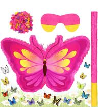 Pinhata borboleta 02, com bastão, tapa olhos e confetes