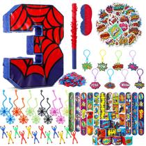 Pinhata de Festa Lzuhoa Número 3 Aranha 41x30x8 cm Kit