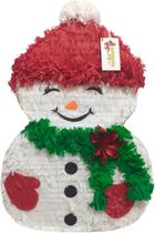 Pinhata Natal - Boneco de Neve 01, com bastão, tapa olhos e confetes