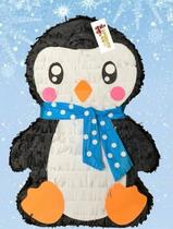 Pinhata Pinguim 07, com bastão, tapa olhos e confetes - Pinhatas Nacionais