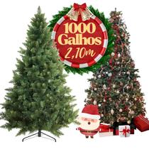 Pinheiro Canadense Árvore De Natal Alta Cheia Luxuosa 2,10 m Grande Verde Pras suas Festas