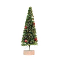 Pinheiro Decorado Natal Glitter Dourado Enfeite de Mesa 20cm - Magizi