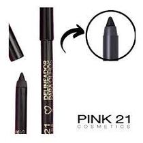 Pink 21 Lápis de Olho Retrátil Preto