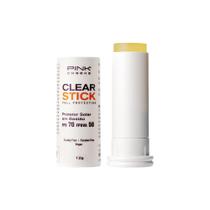 Pink Cheeks Clear Stick FPS 70 FPUVA 50 Protetor Solar Facial Transparente 12g