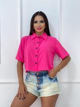Pinkglamour, camisa social feminina botões frontal em viscolinho, alta qualidade Pinkglamour, camisa social feminina botões frontal em viscolinho, alta qualidade