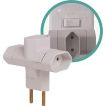 Pino 3 Saidas 2 Polos Ilumi Cinza ''T'' 1213Pct - Kit C/10
