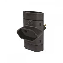 Pino 3 Saidas 2 Polos Perlex ''T'' Preto 245Prc/10 - Kit C/10