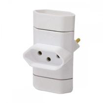 Pino 3 Saidas 2 Polos+Terra Perlex Branco 345Br Pino 3 Saidas 2 Polos+Terra Perlex Branco 345Br