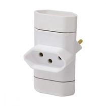 Pino 3 Saidas 2 Polos+Terra Perlex Branco 345Br Pino 3 Saidas 2 Polos+Terra Perlex Branco 345Br