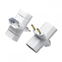 Pino 3 Saidas Flp 2 Polos 10A. Branco ./ Kit Com 10 Peças Pino 3 Saidas Flp 2 Polos 10A. Branco ./ Kit Com 10 Peças