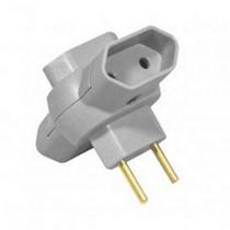 Pino 3 Saidas Tramontina 2 Polos 10A. Cinza - Kit C/10 Pecas Pino 3 Saidas Tramontina 2 Polos 10A. Cinza - Kit C/10 Pecas