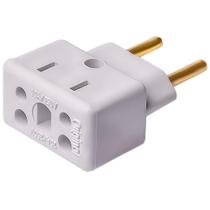 Pino Adaptador Bob Quad Branco 10/20A Bivolt Porcelana Sintética Alta Segurança
