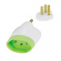 Pino Adaptador Daneva 2 Polos+Terra 10A. Redondo Para Chato 1633 - Kit C/12 Pecas