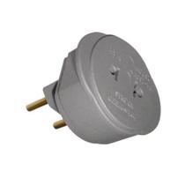 Pino adaptador de tomada universal - cinza