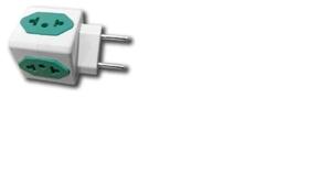 Pino Adaptador Elétrico Tomada Benjamim Cubo 4x1 Pino Power Pino Adaptador Elétrico Tomada Benjamim Cubo 4x1 Pino Power